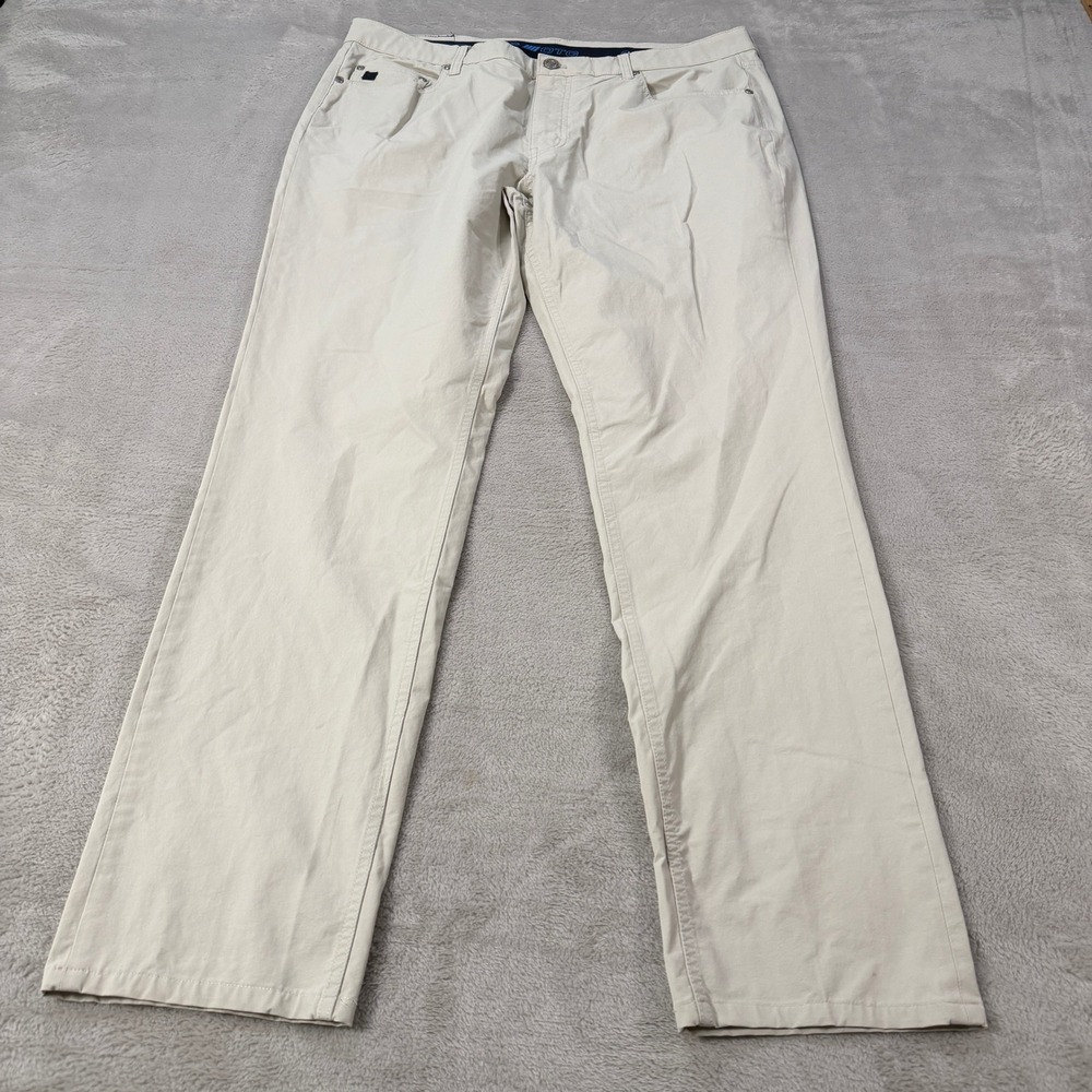 Vineyard Vines On-The-Go 5-Pocket Pants Mens 36x34 Beige Performance Chino Flex